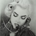 Lady Gaga, Utilicious Artwork, pencils on paper. Kunst aus Leipzig